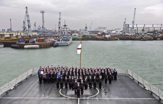 HMS Duncan at the Portsmouth Dockyards