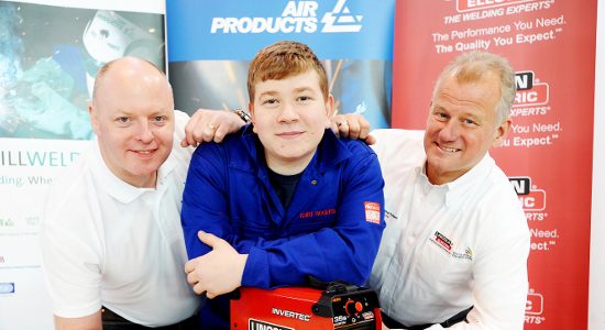 Left to right: Colin Kennedy, Air Products, Kurt Rodgers, Alstom UK and Mark Slater, Lincoln Welding