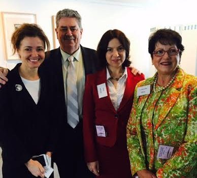 Susi Tegen, Barry Thomas of Cook Medical, Helen Fisher and Anna Lavelle at the AIM Incentive presentation in Canberra