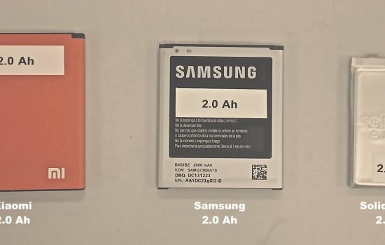 The SolidEnergy anode-less battery prototype offers the same capacity in half the space of existing major battery manufacturers, increasing the volumetric energy density of mobile energy storage by 200 per cent. Photo courtesy of Business Wire.