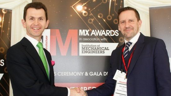 IMechE President Group Captain, Mark Hunt OBE and CEO of The Manufacturer, Nick Hussey.