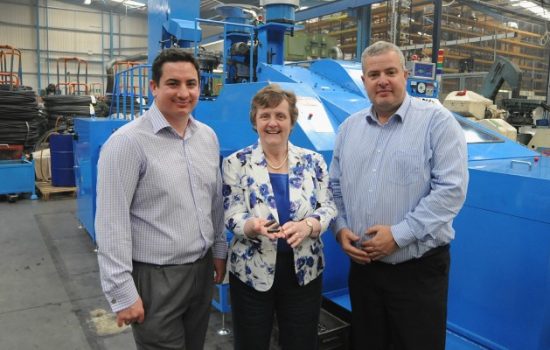 Image L to R: Aaron Milborrow, operations director ( Barton Coldform); Anthea McIntyre MEP, & Andrew Nuttall, MD ( Barton Coldform).