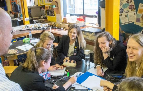 Balluff introduced the students to the concept of modern control technology,