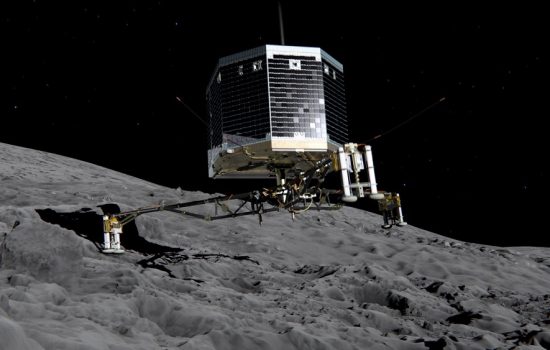 ESA's Philae lander was the first ever probe to land on a comet. Image courtesy of ESA.