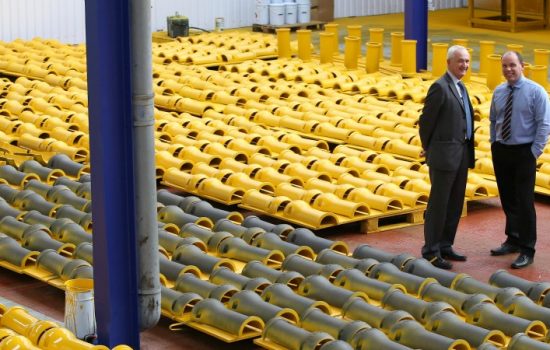 Yorkshire Bank's Richard Jackson with Allan Mitchell, Almit Group.