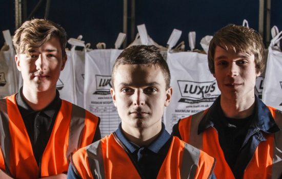 L to R: Callum Ely (Luxus), Kamil Ostrowski, (Polypipe) & James Laurence, (Luxus).