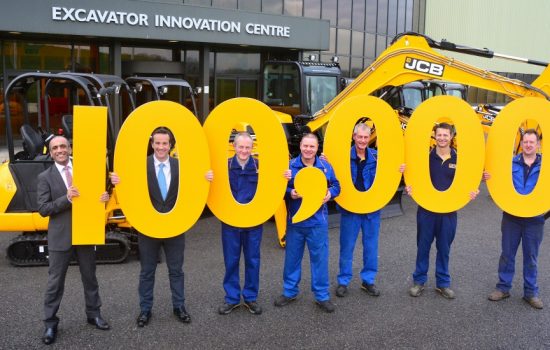 (L to R) Buta Atwal, managing director; Ian Gillott, general manager; Paul Mellor, assembly technician; Dave Thacker, paint sprayer; Mark Bentley, maintenance fitter; Gary Ratcliffe, fitter, and Melvin Sims, welder (all JCB Compact Products).