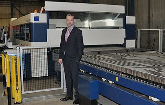 MTL's Karl Stewart alongside the new Trumpf TruLaser 8000 laser.