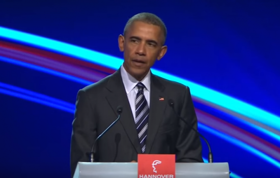President Barack Obama speaking at the opening of Hannover Messe 2016 - image courtesy of the White House