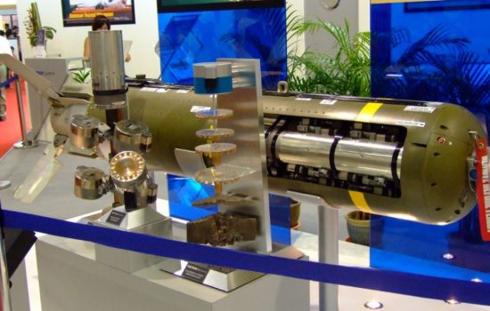 A CBU-105 Sensor Fuzed Weapon produced by Textron Systems. Image courtesy of Wikipedia Commons.