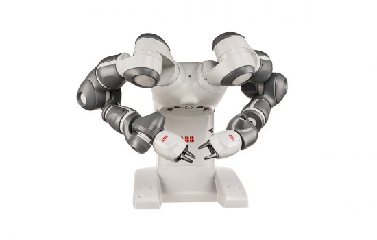 ABB's YuMi robot is designed for a new era of automation, for example in small parts assembly, where people and robots work side-by-side on the same tasks - image courtesy of ABB.