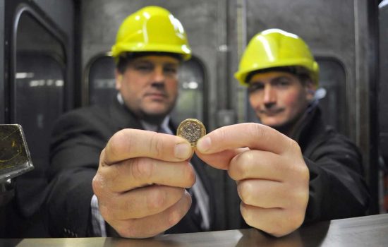 Bruderer plays vital role in £1 coin manufacture - image courtesy of Bruderer