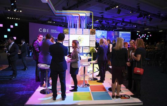 UoB presenting presenting the 10 ways it is transforming industry at the CBI annual conference in London - image courtesy of the University of Birmingham.