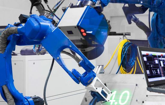 Fourth Industrial Revolution Robotics Robots Automation - Stock Image