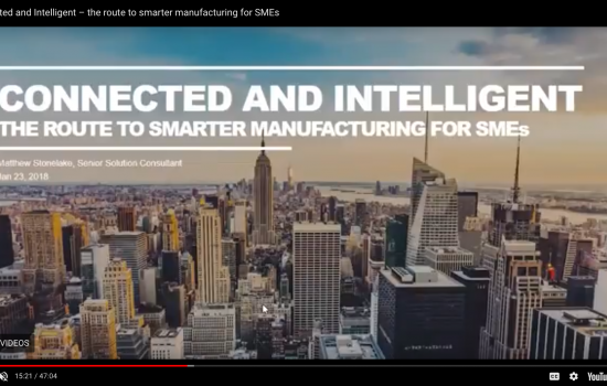 Connected and Intelligent Manufacturing webinar screen shot