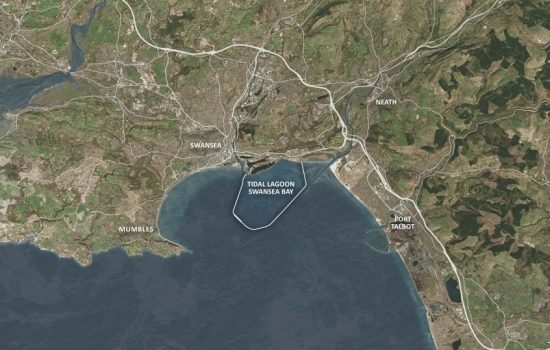 Proposed site of the now rejected Swansea Bay Tidal Lagoon