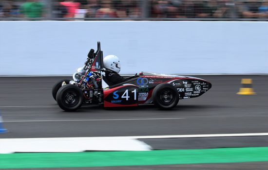 Sheffield Hallam University's car at Formula Student.
