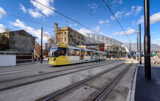 The trams form part of Greater Manchester mayor Andy Burnham’s ‘Congestion Deal’ initiative, which aims to improve air quality and encourage more cycling and walking on a daily basis.