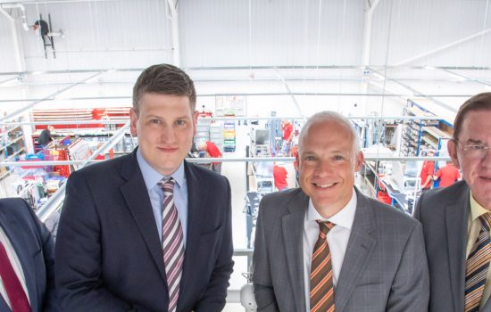 CROP - L to R: Allan Dunn and Iain Marlow (both Ardenton UK), with Tony Hague and David Fox (both PP Control & Automation).