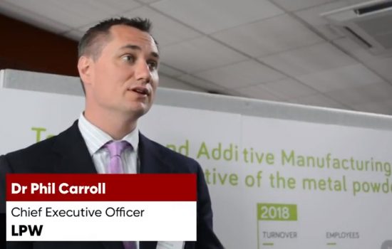 Why are so many businesses still not engaging with additive manufacturing? Dr Phil Carroll CEO LPW Technology