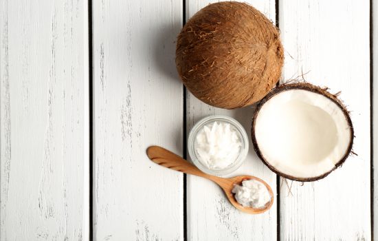 Coconut oil is an edible oil extracted from the kernel or meat of matured coconuts - image courtesy of Depositphotos.