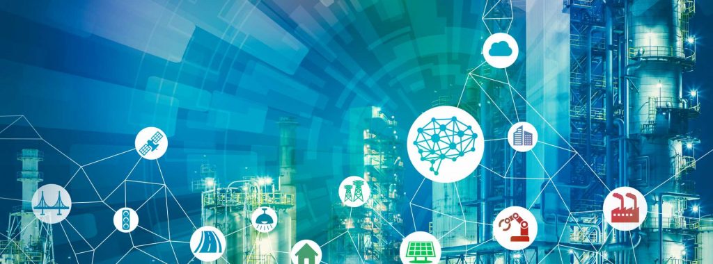 IIoT - AI(Artificial Intelligence) and smart factory. Abstract mixed media. - shutterstock_732658279