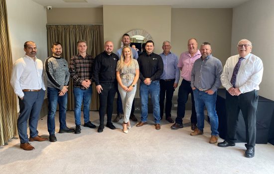 (l-r) Adam Rochelle (Castings PLC), Kai Robertson, Luke Powell (both Eurac), Declan Morris (Thomas Dudley), Michael Birch (Castings PLC), Amy Worrallo (ICME), Joshua Malbon-Williams (Thomas Dudley), Eddie Lindsay (Tutor), David Parson (WM Lee), Richard Keyes (WM Lee) and Chris Allott (Tutor)