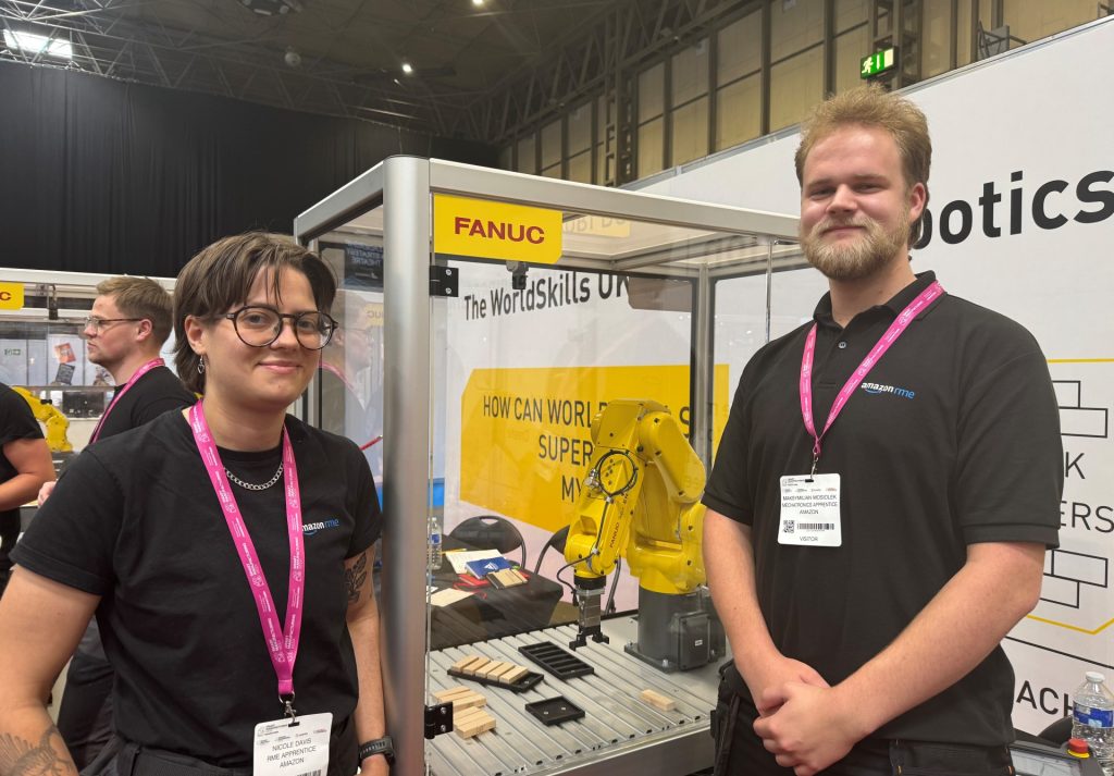 For Nicole Davis and her partner Maksymilian Mosiolek - both Amazon apprentices - the competition gave them unrivalled hands-on experience with industrial robots.