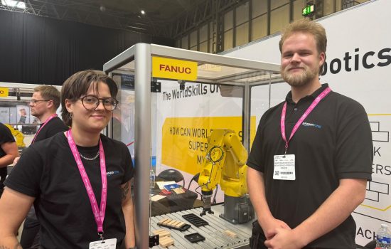 For Nicole Davis and her partner Maksymilian Mosiolek - both Amazon apprentices - the competition gave them unrivalled hands-on experience with industrial robots.