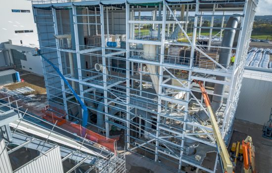 Construction for advanced manufacturing collaborative working to solve complex equipment installation