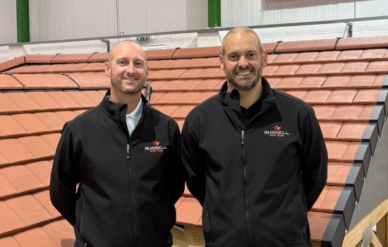Left to right: Russell Roof Tiles' Ross Hayward, Regional Sales Manager Midlands and Michael Palmer Regional Sales Manager South.