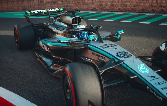 Mercedes-AMG PETRONAS F1 Team debuts bio-based carbon fibre composite material on rear wheel shields of W16 race car