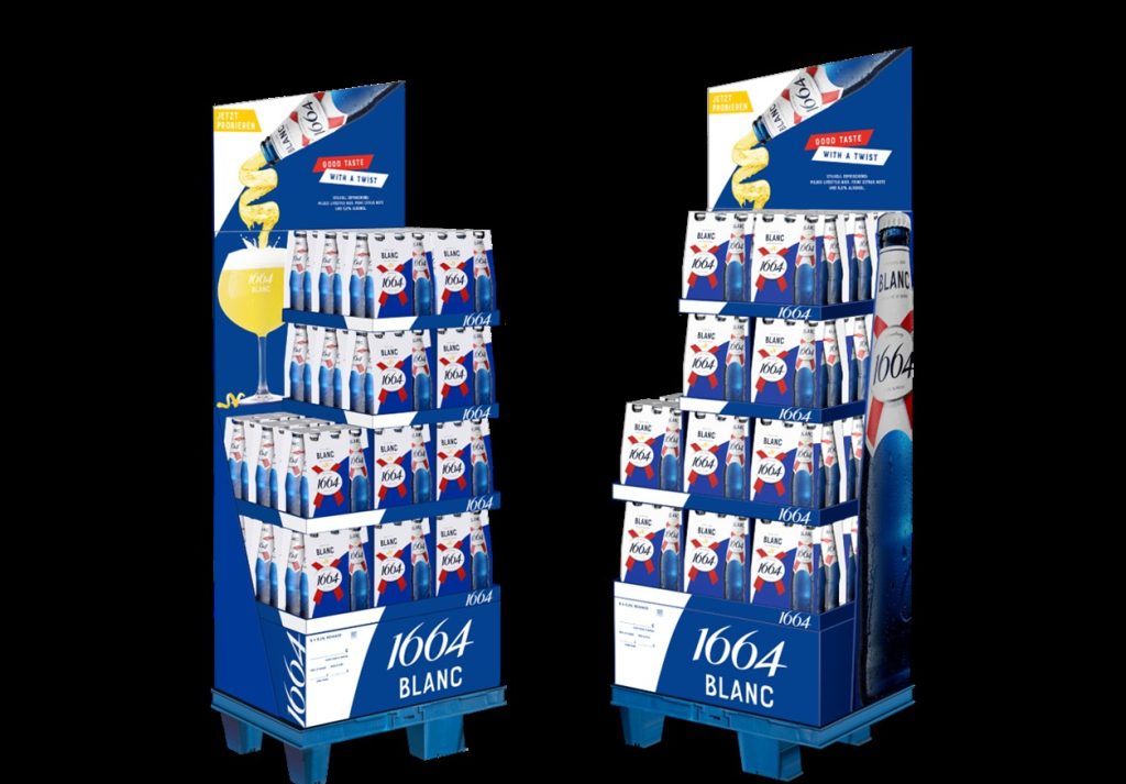 Ds smith launches recyclable Kronenbourg 1664 BLANC display in Germany