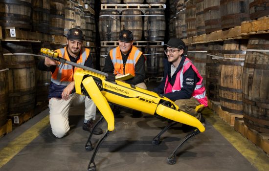 Robot dog sniffs out the future of whisky warehousing innovation